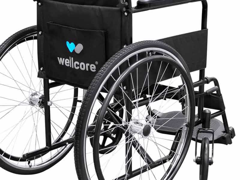 Folding Wheelchair: ergonomic and with solid wheels | WELLCORE