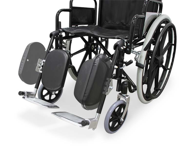 Wheelchair with foldable frame: Elevating leg rests | WELLCORE